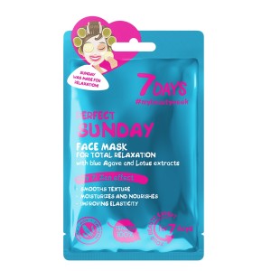 7Days Perfect Sunday Sheet Mask Μάσκα Προσώπου Βαθιάς Ενυδάτωσης με Μπλε Αγαύη & Λωτό, 28g
