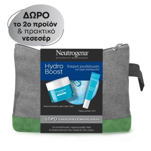 Neutrogena Promo Hydro Boost Gel Cream Ενυδάτωση για Ξηρή Επιδερμίδα, 50ml & ΔΩΡΟ Eye Cream, 15ml & Νεσεσέρ, 1τμχ