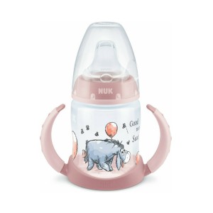 Nuk First Choice Plus Winnie the Pooh Εκπαιδευτικό Πλαστικό Μπιμπερό First Choice 6-18m, Γκρι Γκαρής, 150ml