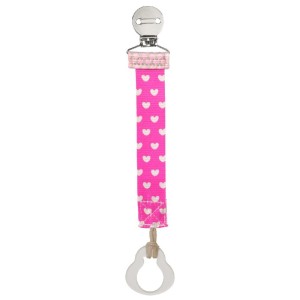 Chicco Pacifier Fashion Clip Κλιπ Πιπίλας Ροζ 0m+, 1τμχ