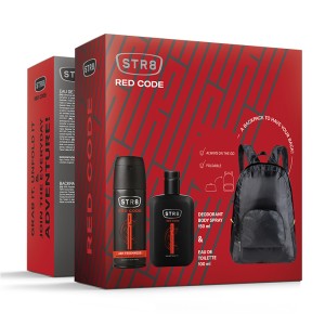 Str8 Red Code Set: Eau de Toilette, 100ml + Deodorant Spray, 150ml + Gift Backpack