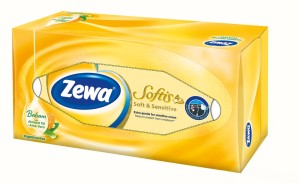 Zewa Softis Soft & Sensitive Επιτραπέζια Χαρτομάντηλα Τετράφυλλα, 80 τμχ