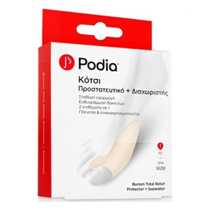 Podia Bunion Total Relief Protector & Separator Προστατευτικό & Διαχωριστής για το Κότσι, 1τεμ