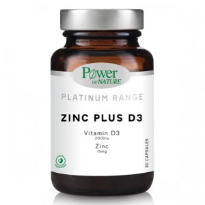 Power Health Classics Platinum Range Zinc Plus D3 Συμπλήρωμα Διατροφής, 30caps