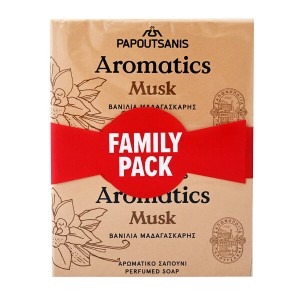 PAPOUTSANIS AROMATICS ΣΑΠΟΥΝΙ 4x100gr. - (MUSK)