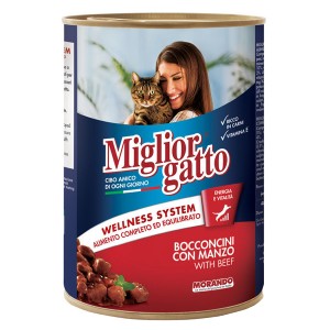 MIGLIOR ΓΑΤΟΤΡΟΦΗ ΚΟΝΣΕΡΒΑ 405gr - (ΒΟΔΙΝΟ)