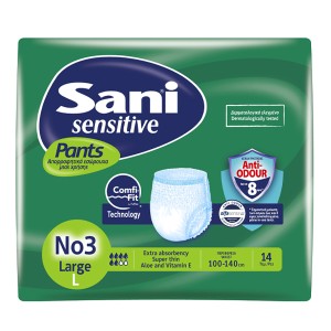 SANI PANTS No 3 (14τεμ.) ΕΛΑΣΤΙΚΗ ΠΑΝΑ ΑΚΡΑΤΙΑΣ - (LARGE)
