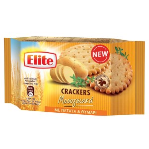 ELITE CRACKERS ΜΕΣΟΓ/ΚΑ 105gr. - (ΠΑΤΑΤΑ & ΘΥΜΑΡΙ)