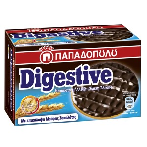 ΠΑΠΑΔΟΠΟΥΛΟΥ DIGESTIVE 200gr. - (ΜΑΥΡΗ ΣΟΚΟΛΑΤΑ)