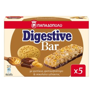 ΠΑΠΑΔΟΠΟΥΛΟΥ DIGESTIVE BARS (5x28gr.) - (ΦΙΣΤΙΚΙΑ, ΣΟΚΟΛΑΤΑ & ΦΙΣΤ/ΤΥΡΟ)