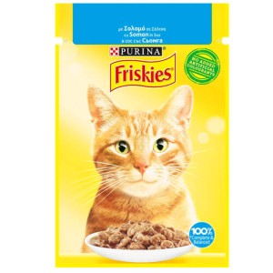 FRISKIES ΓΑΤΟΤΡΟΦΗ ΦΑΚΕΛΑΚΙ 85gr - (ΣΟΛΟΜΟΣ) (ΣΕ ΣΑΛΤΣΑ)
