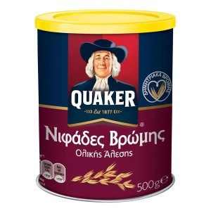 QUAKER ΝΙΦΑΔΕΣ ΒΡΩΜΗΣ 500gr. - (ΜΕΤΑΛΛΙΚΟ ΚΟΥΤΙ)