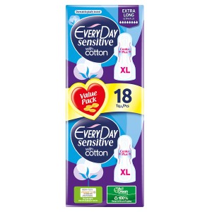 EVERYDAY SENSITIVE ΣΕΡΒΙΕΤΕΣ 18τεμ. - (EXTRA LONG ULTRA PLUS) (0866)-(2)