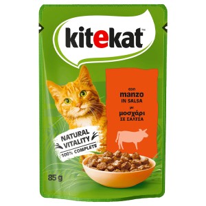 KITEKAT ΓΑΤΟΤΡΟΦΗ 85gr. - (ΜΟΣΧΑΡΙ ΜΕ ΣΑΛΤΣΑ)