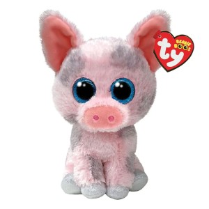 TY Beanie Boos Hambone Χνουδωτό Γουρουνάκι Ροζ 15εκ, 1τμχ