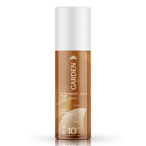 Garden Suntan Oil Shimmer Αντηλιακό Λάδι για το Σώμα SPF10, 200ml