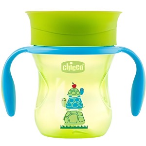 Chicco Perfect Cup Ποτηράκι με Λαβές για 12m+ Πορτοκαλί, 200ml