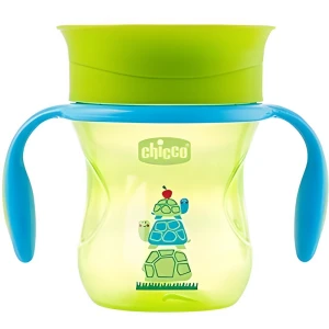 Chicco Perfect Cup Ποτηράκι με Λαβές για 12m+ Πορτοκαλί, 200ml