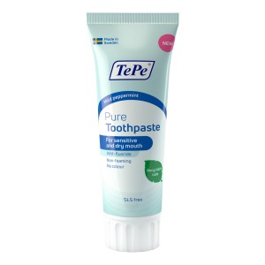 TePe Daily Pure  Οδοντόκρεμα Για Ευαίσθητα Στόματα ή Ξηροστομία, 75ml