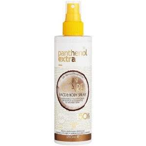 Panthenol Extra Sun Care Spray Spf50 Αντηλιακό Γαλάκτωμα Προσώπου/Σώματος με Άρωμα Καρύδας, 250ml