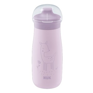 Nuk Stainless Steel Drinking Bottle Mini Me Sip Cup Παγουράκι με Ρύγχος Μωβ Ελαφάκι, 300ml