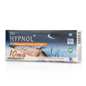 Medichrom Bio Hypnol 10mg Melatonin Συμπλήρωμα Διατροφής Μελατονίνης για την Αϋπνία, 30 tabs