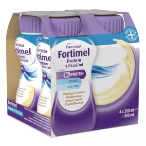 Nutricia Fortimel Forticare Sensations 1,5kcal Υπερθερμιδικό Σκεύασμα 18g Πρωτεϊνης Με Γεύση Βανίλια, 4x200ml
