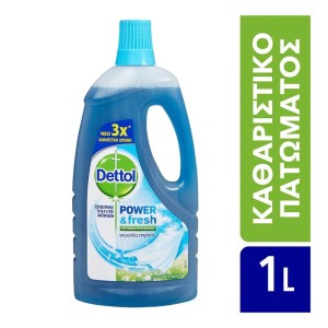 Dettol Power & Fresh Αντιβακτηριδιακό Καθαριστικό Πατώματος Linen & Aqua Sky, 1lt