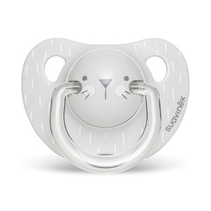 Suavinex Πιπίλα Σιλικόνης Ανατομική Whiskers Grey 6-18m, 1τμχ