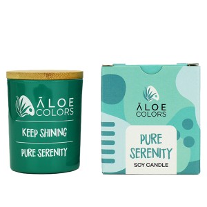 Aloe Colors Pure Serenity Αρωματικό Κερί Σόγιας, 150g