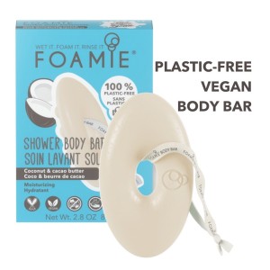 Foamie Shower Body Bar Coconut & Cacao Butter Μπάρα Καθαρισμού Σώματος, 80gr