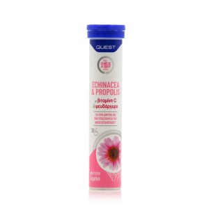 Quest Echinacea & Propolis Συμπλήρωμα Διατροφής Εχινάκεια & Πρόπολη με Βιταμίνη C & Ψευδάργυρο για Προστασία από Ιώσεις Γεύση Λεμόνι, 20tabs