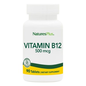 Natures Plus Vitamin B-12 500 mcg Συμπλήρωμα Διατροφής με Βιταμίνη Β-12, 90 tabs