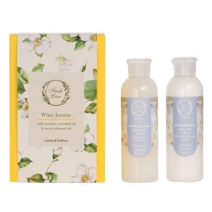Fresh Line White Jasmine Σετ Περιποίησης Σώματος με Αιθέριο Έλαιο Γιασεμί & Αμυγδαλέλαιο, 2τμχ