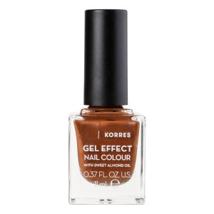 Korres Gel Effect Nail Colour Bερνίκι Νυχιών Sweet Almond Oil Aegean Bronze 66, 11ml
