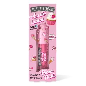 The Fruit Company Lip Oil Έλαιο Χειλιών Strawberry & Cream, 3.6ml