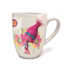 ﻿Παιδική γυάλινη κούπα trolls mug για κορίτσι, 10,5X12cm, 1 τμχ