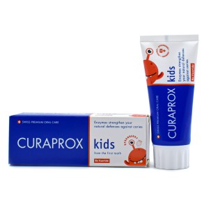 Curaprox Kids From the First Tooth Παιδική Οδοντόκρεμα με Γεύση Φράουλα χωρίς Φθόριο, 60ml
