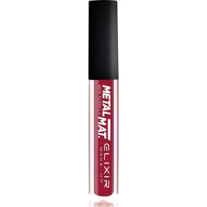 Elixir Make-Up Liquid Lip Metal Matte Υγρό Ματ Κραγιόν, 376 Crimson