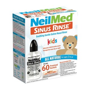 NeilMed Sinus Rinse Kids Kit All Natural 2Y+ Παιδιατρικό Σύστημα Ρινικών Πλύσεων, 1τεμ & Φακελάκια Ρινικών Πλύσεων, 60τεμ, 1σετ