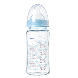 Korres Μπιμπερό με Θηλή Σιλικόνης Μεσαίας Ροής, 230ml