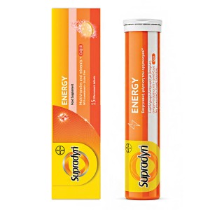 Bayer Supradyn Energy  Multivitamins & Minerals + CoQ10 Συμπλήρωμα Διατροφής,15 αναβράζοντα δισκία