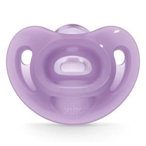 Nuk Sensitive Πιπίλα 100% Μαλακής Σιλικόνης 0-6m Μωβ, 1τμχ