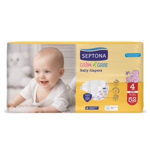 Septona Calm N Care Baby Diapers Πάνες Maxi No4 (8-13kg), 52τμχ