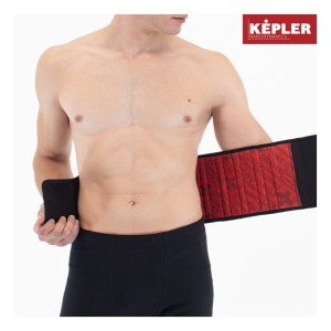 Kepler FIR Nanotechnology 80150 Ζώνη Οσφύος Με 6 Μπανέλες Μαύρη, 1τμχ