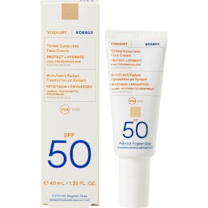 Korres Tinted Sunscreen SPF50 Αντηλιακή Κρέμα Προσώπου με Χρώμα 40ml