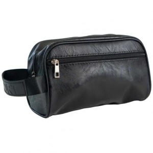 Ro-Accessories Ανδρικό Νεσεσέρ Δερματίνη Μαύρο, 1τμχ