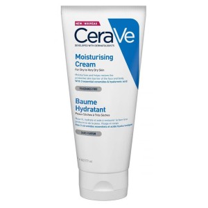  CeraVe Moisturising Cream Ενυδατική Κρέμα Προσώπου και Σώματος με Ceramides και Υαλουρονικό Οξύ, 177ml