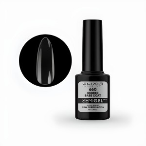 Elixir Make-up Semi Gel Ημιμόνιμο Επαγγελματικό Βερνίκι Νυχιών 660 Rubber Base Coat, 5ml