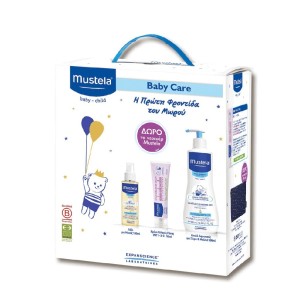 Mustela Gel Lavante Doux 500ml & Vitamin Barrier Cream 50ml & Huile de Massage 110ml